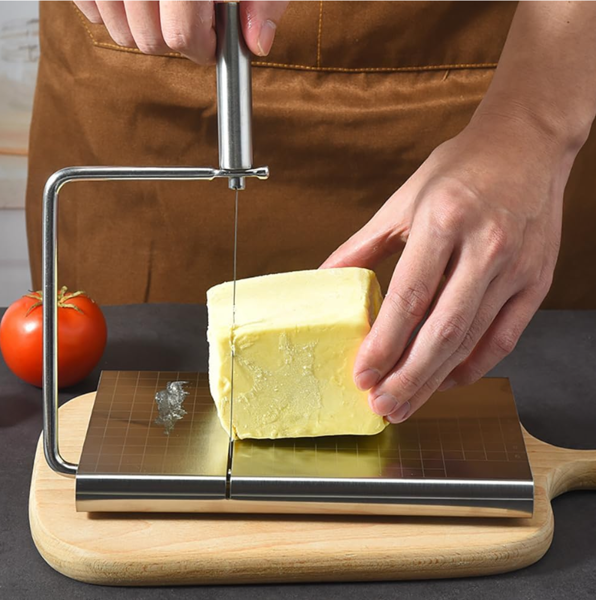 Stainless Steel Cheese Slicer with Wire for Block Cheese