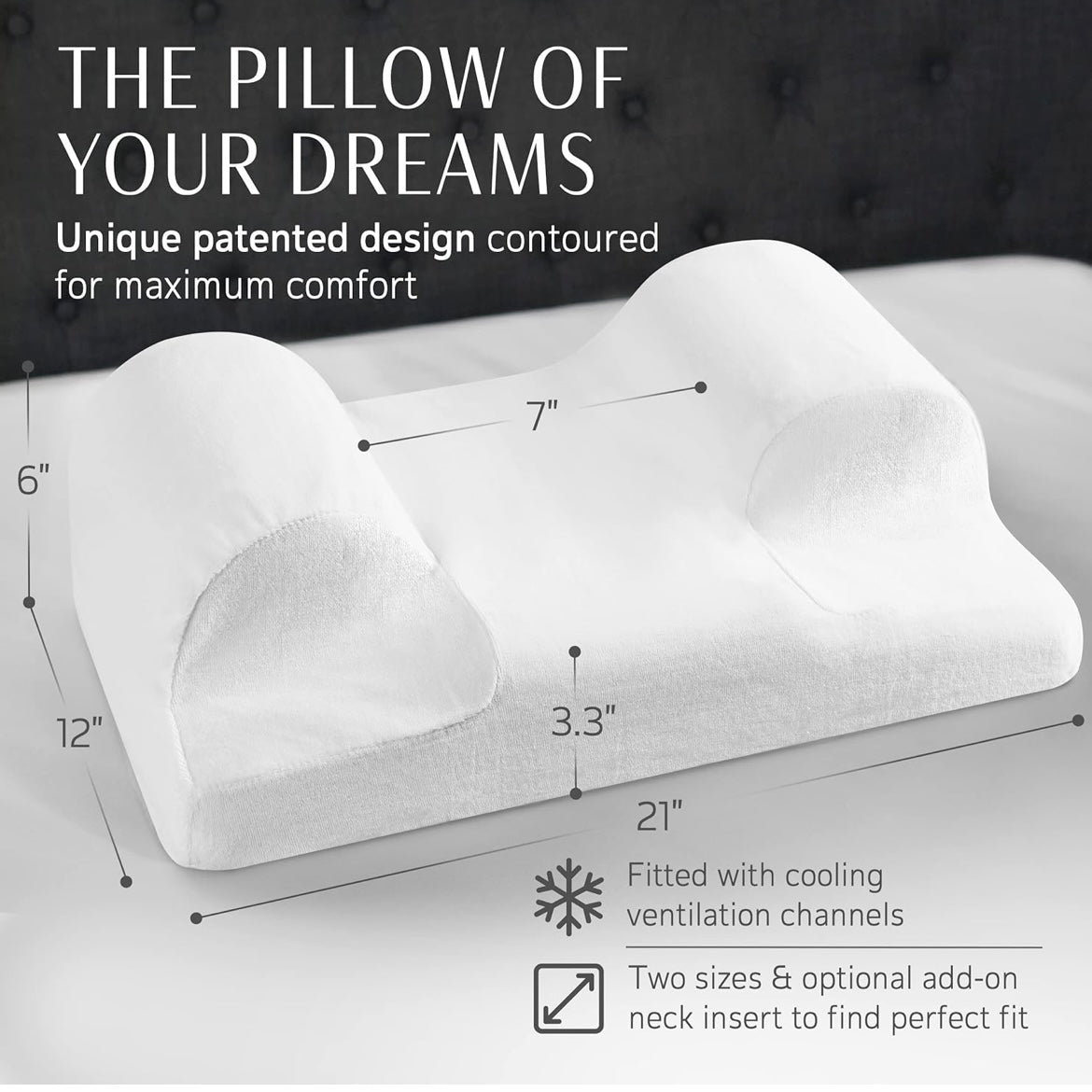 Memory Foam Beauty Pillow Anti Wrinkle Natural Neck Back Side Support & Anti Aging Back Sleeping Pillow