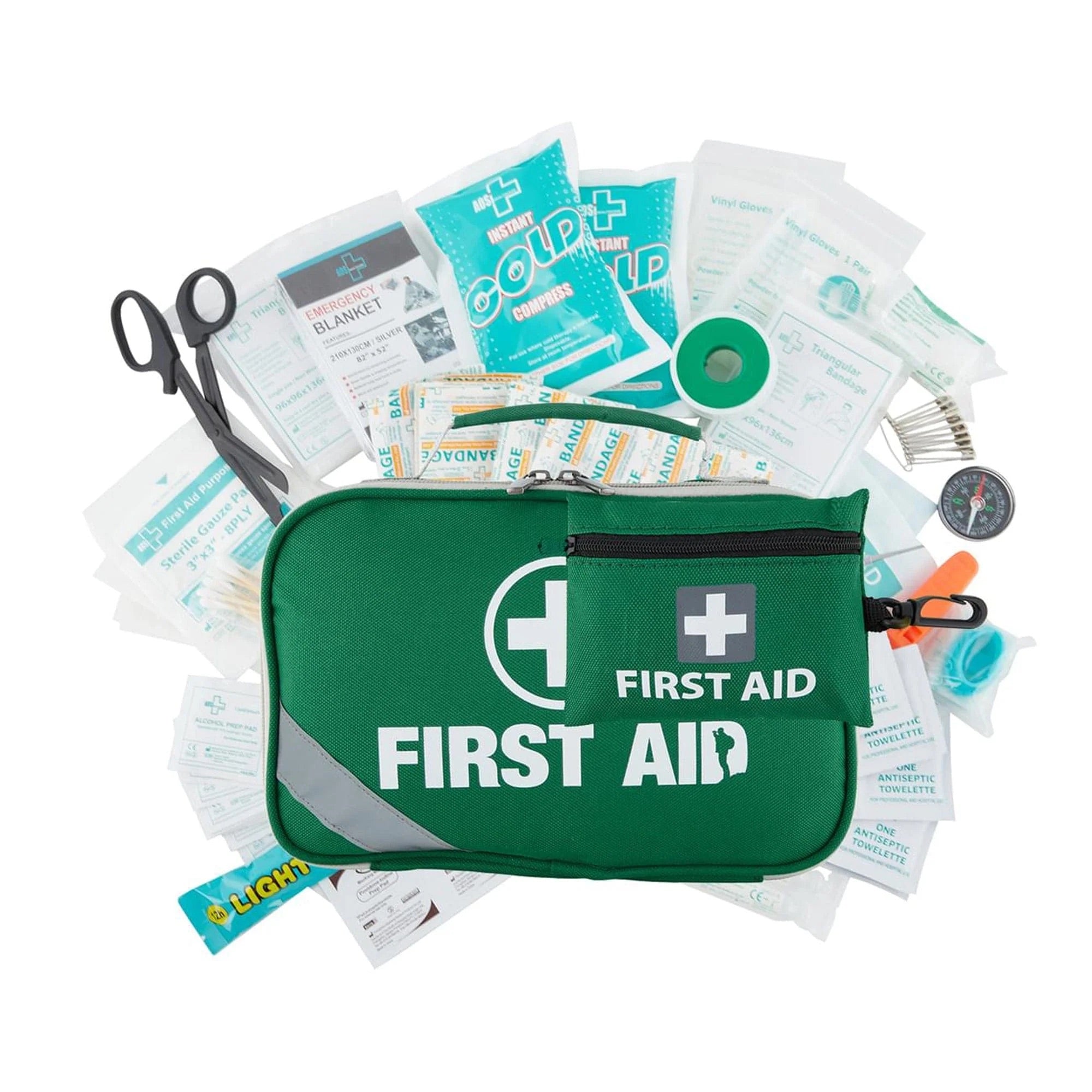 258 Piece Premium 2-in-1 Emergency First Aid Kit Include Bonus Mini Kit