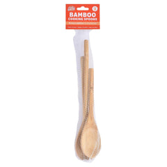 3pc Bamboo Cooking Slotted Spoons