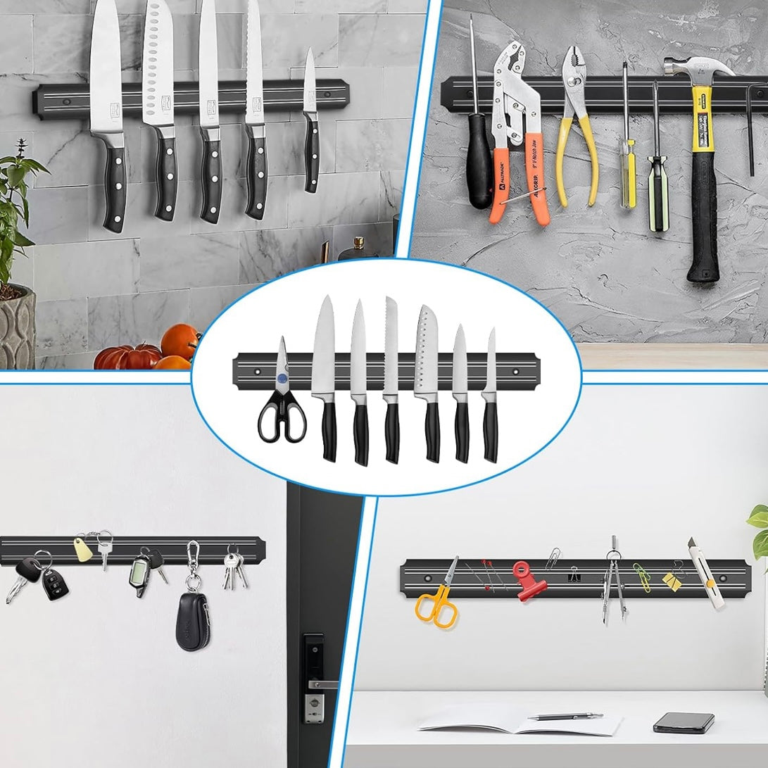 38 CM Magnetic Knife Holder Black Magnetic Knife Strip