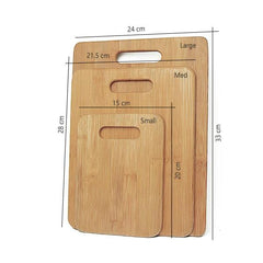 Bamboo Cutting Board Set for Kitchen 3 pcs Set