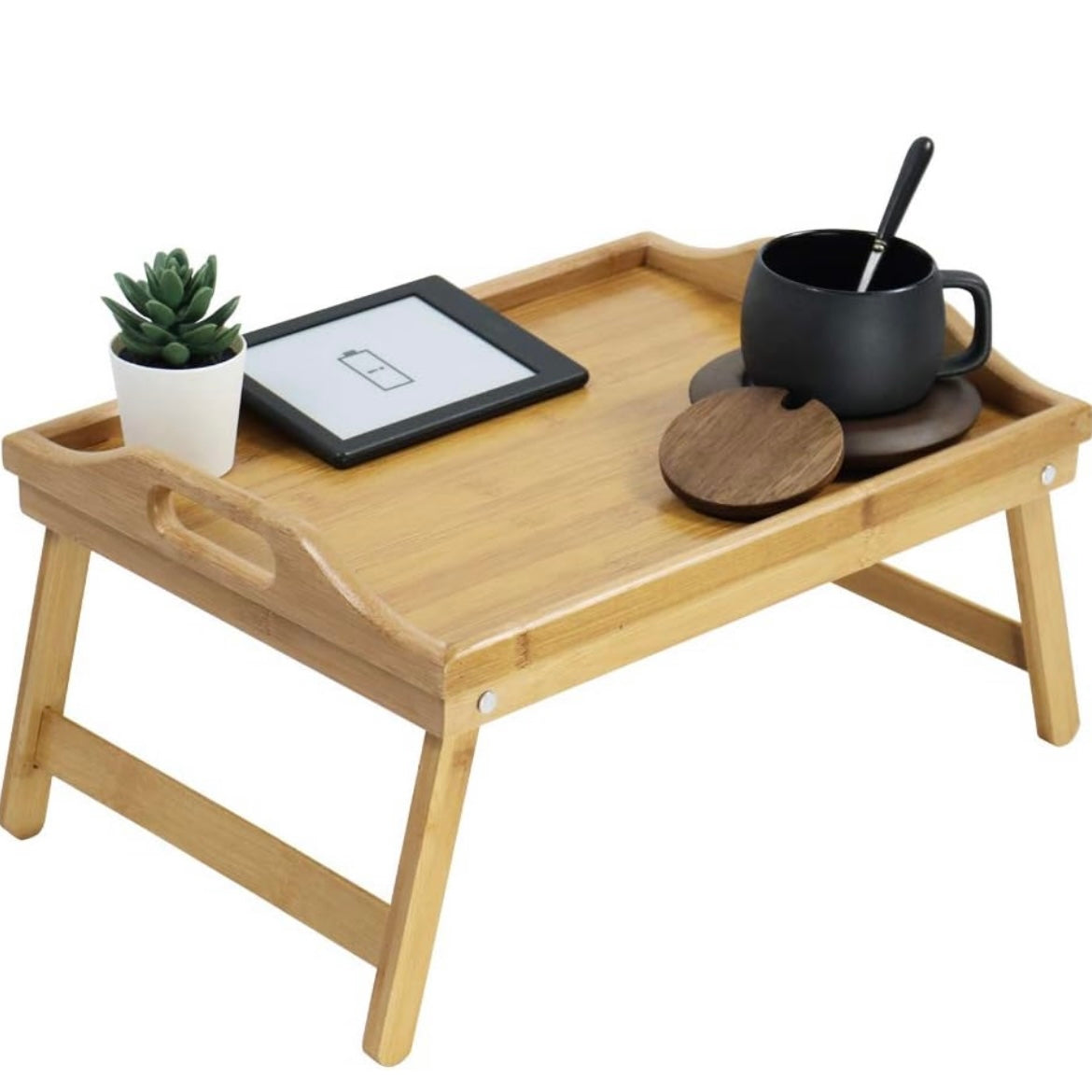 Bamboo Foldable Bed Tray For Breakfast Dinner