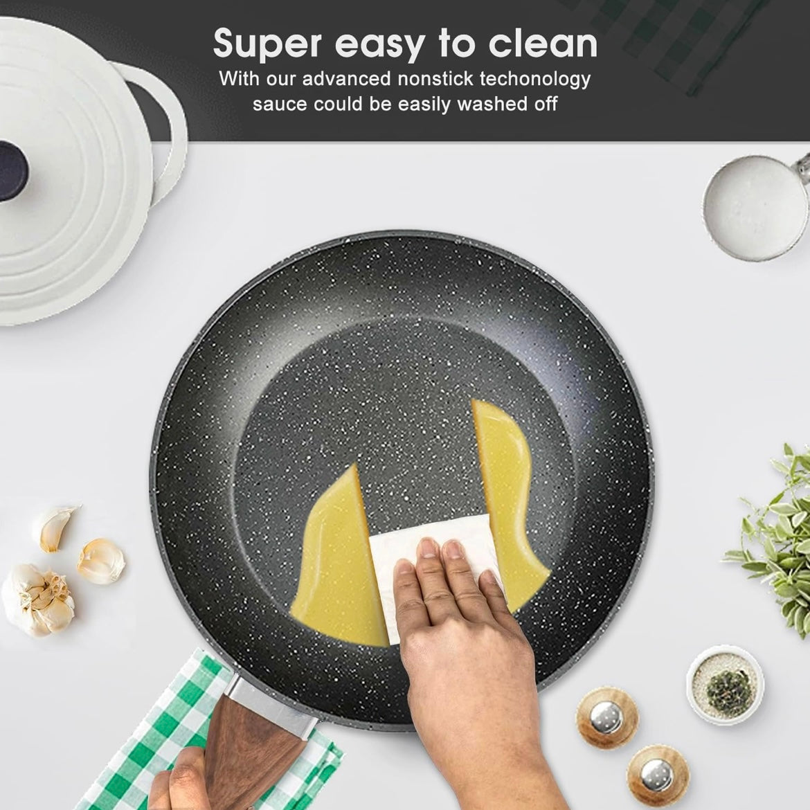 Clevinger Non-stick marble coated Non-Stick Frypan 32cm