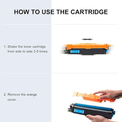 4 Pack Compatible TN253 TN257 Toner Set for Brother DCP-L3510CDW MFC-L3750CDW MFC-L3770CDW L3745CDW HLL3230CDW HLL3270CDW(1BK,1C,1M,1Y)