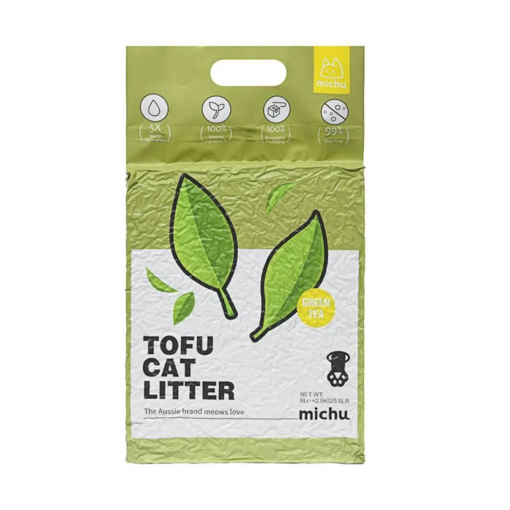 Michu Natural Clumping Tofu Cat Litter 6L