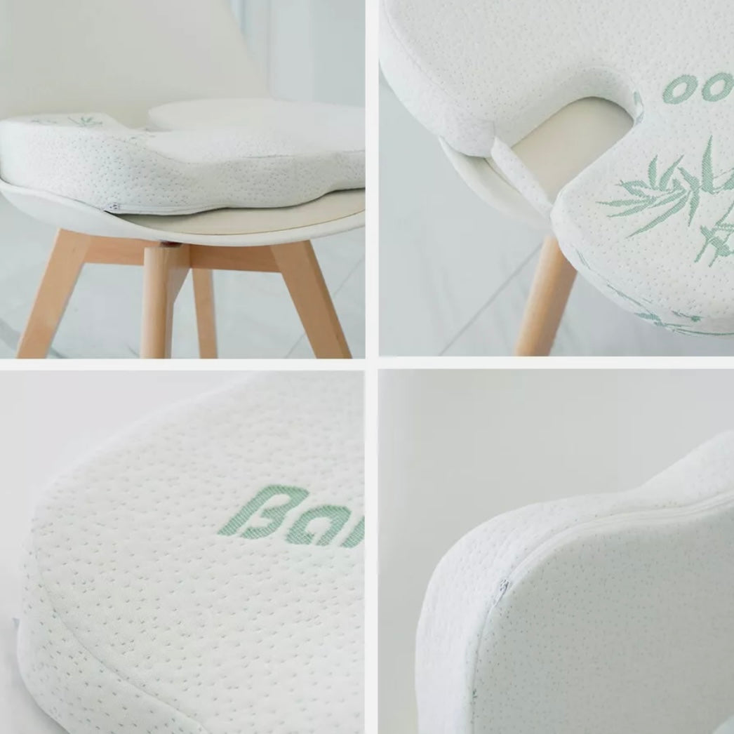 Bamboo Memory Foam Seat Cushion Relief Lower Back Pain