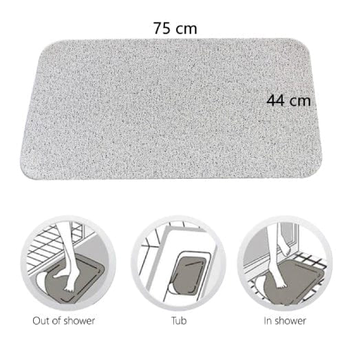 75 x 44 CM Prevents slips Loofah Shower Mat Bathroom Safe Mat Extra Large