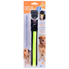 Rechargeable LED Pet Collar 50cm 3 light modes