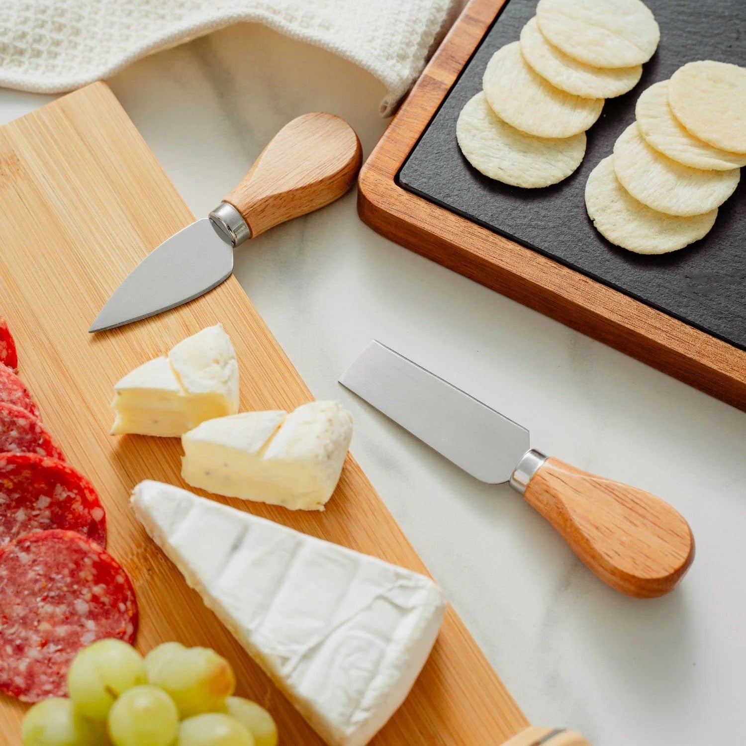 Bamboo Cheese Board and Knife Set