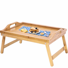 Bamboo Foldable Bed Tray For Breakfast Dinner