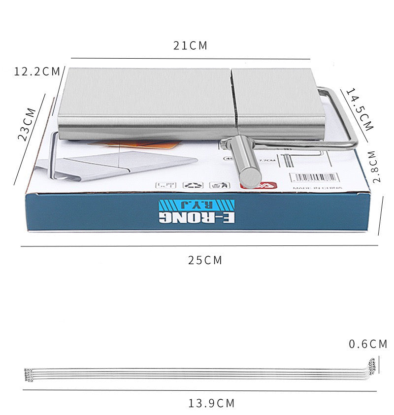 Stainless Steel Cheese Slicer with Wire for Block Cheese