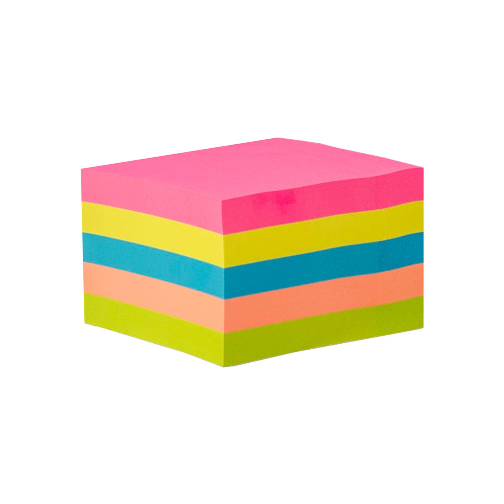 Packmore 1 x Coloured Sticky Notes, page maker bookmaker, 76mm x 76mm, Mixed Color 500 Sheets/Pk