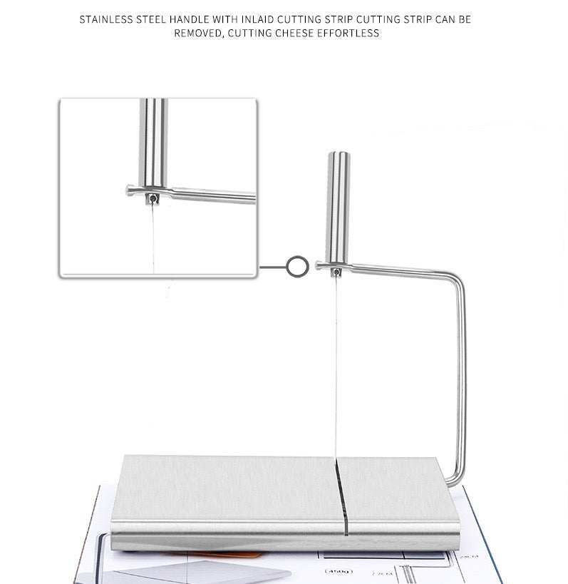 Stainless Steel Cheese Slicer with Wire for Block Cheese