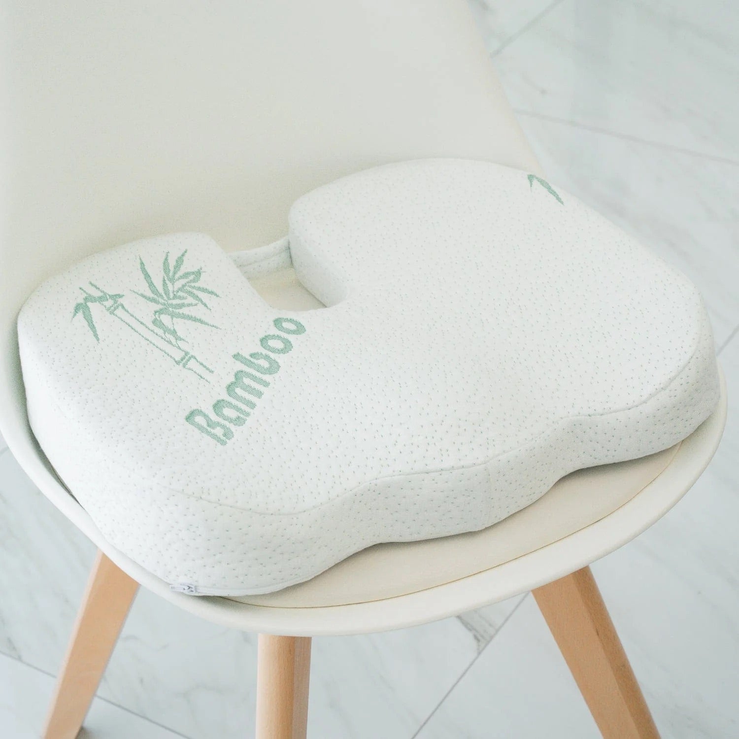 Bamboo Memory Foam Seat Cushion Relief Lower Back Pain