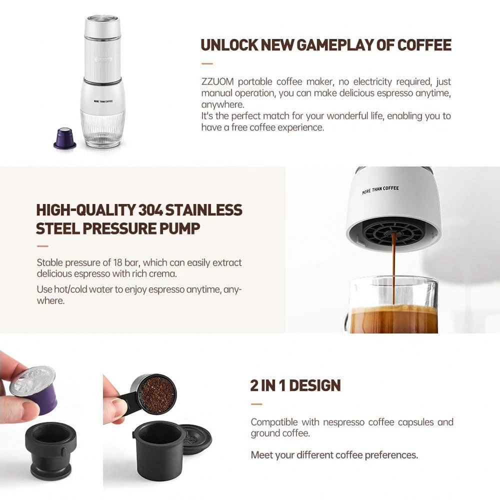 Portable Rechargeable Hand Press Espresso Coffee Machine