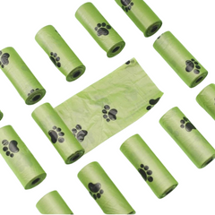 5 rolls Biodegradable Unscented Leak-proof Pet Dog Poop Waste Bags 75 pcs with dispenser x1