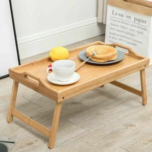 Bamboo Foldable Bed Tray For Breakfast Dinner