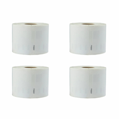 4 ROLLS Compatible Dymo 99014 54mm X 101mm 220 Labels/Roll Shipping/Name Badge White Labels