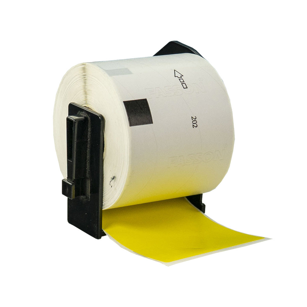 Compatible Brother DK-11202 Yellow Labels 62mm x100mm 300 Label Per Roll