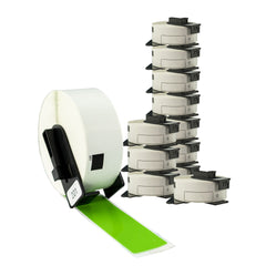 12x Compatible Brother DK-11201 GREEN Labels Die-Cut Standard Address Green WF 29mm x 90mm 400L