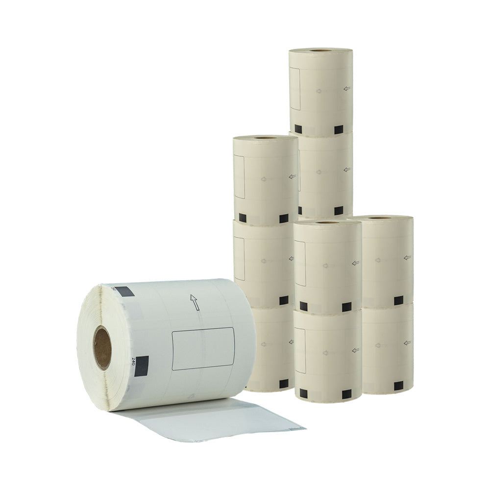 12x Compatible Brother DK-11240 White Refill Labels 102mm x 51mm 600 Labels Per Roll