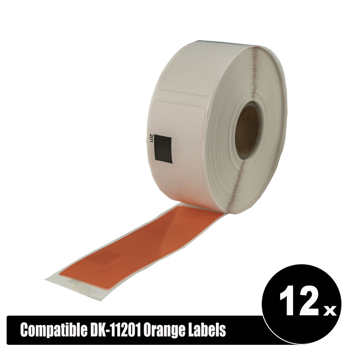 Compatible Brother 11201 Orange Refill Labels Die-Cut Standard Address NF 29mm X 90mm 400L