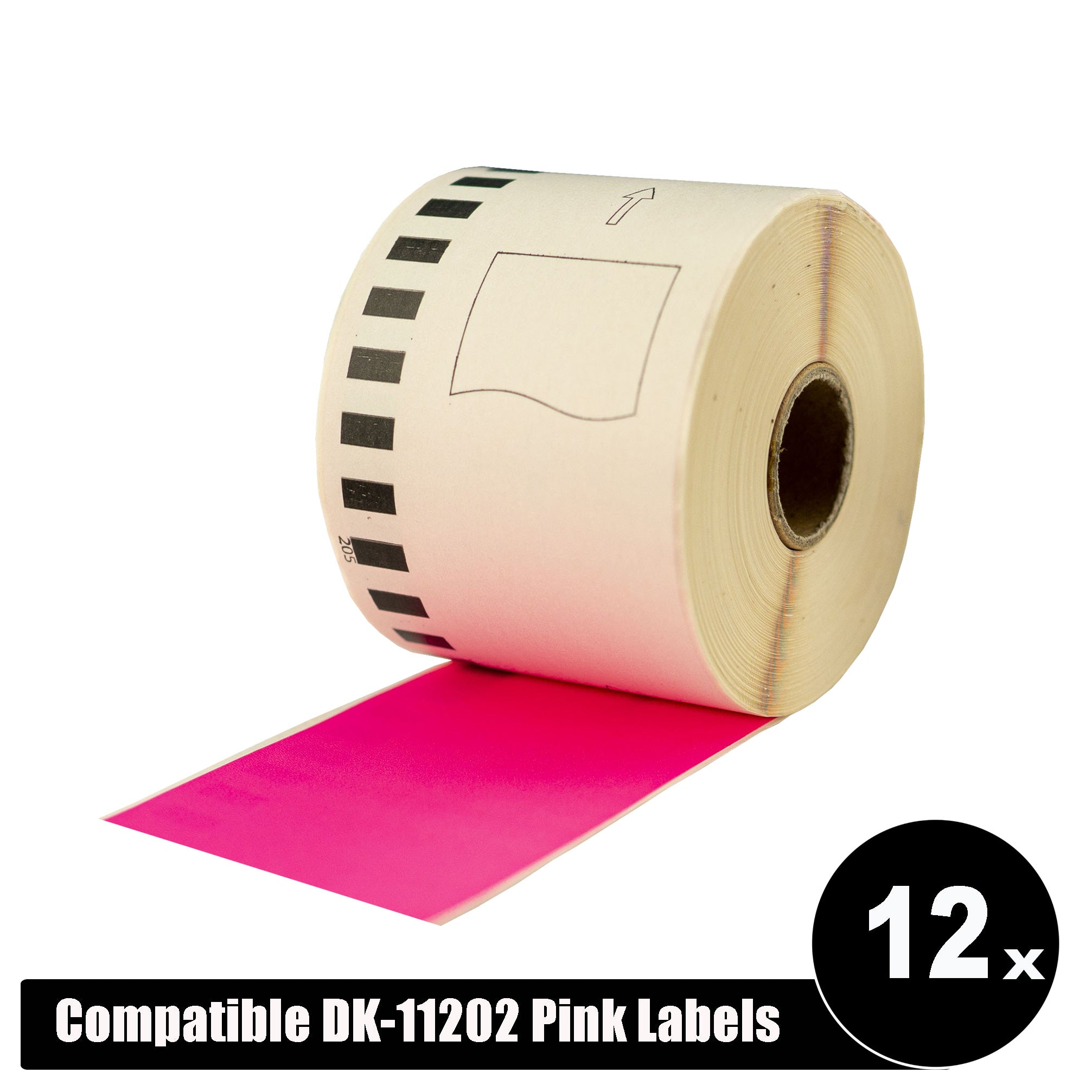 Compatible Brother 11202 Pink Refill Labels Die-Cut Shipping 62mm X 100mm 300L