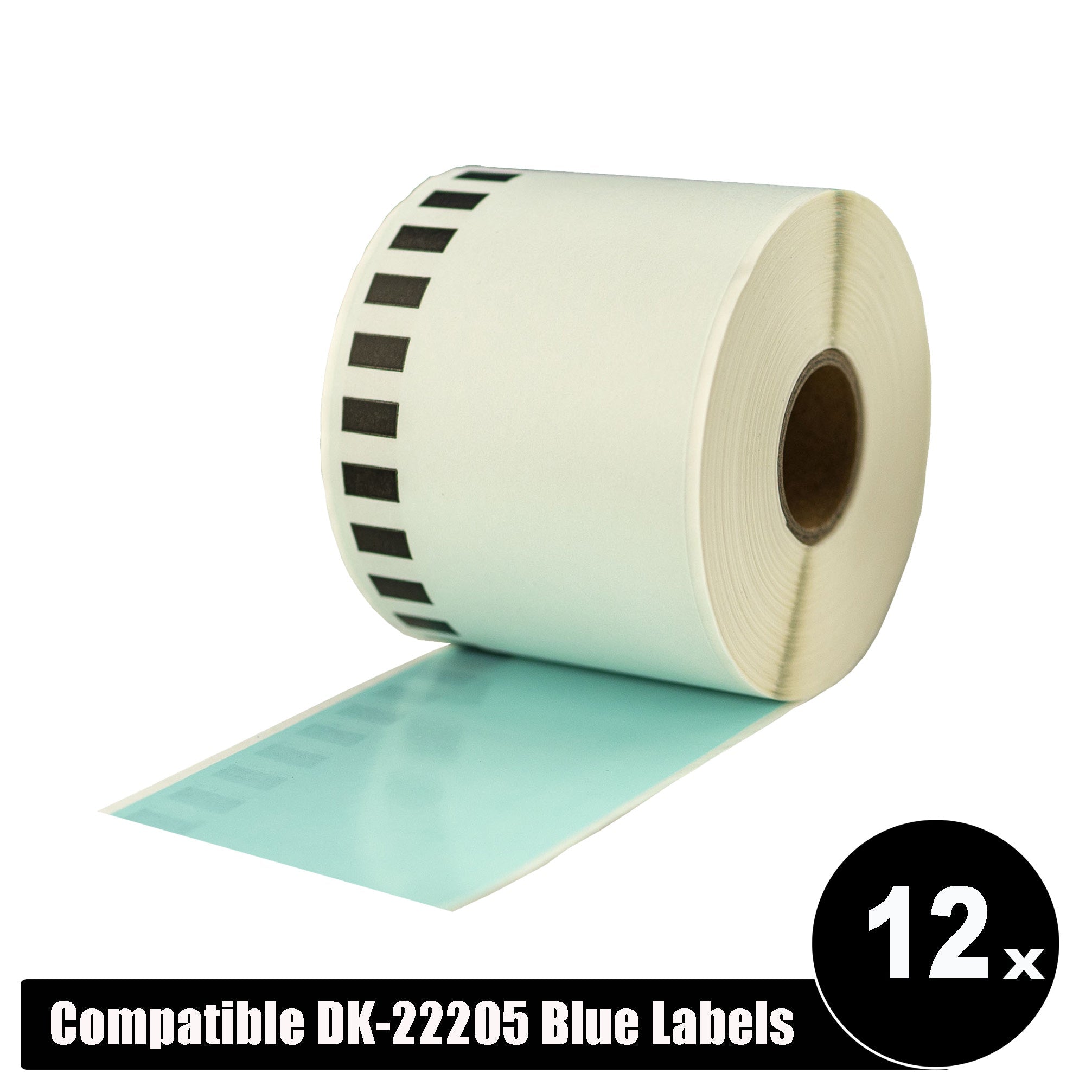 Brother Compatible DK-22205 Blue Refill labels Continuous Length 62mm x 30.4m