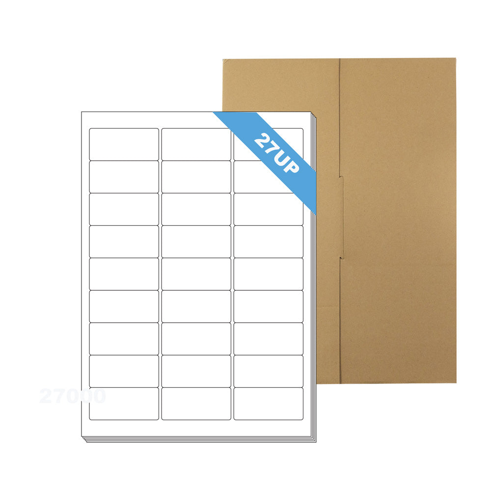 A4 Labels for Laser & Inkjet Printers - Printable Packaging, Shipping & Address Labels - Mailing Stickers - White 63.5 x 29.6mm 27 Labels Per Sheet-100 Sheets