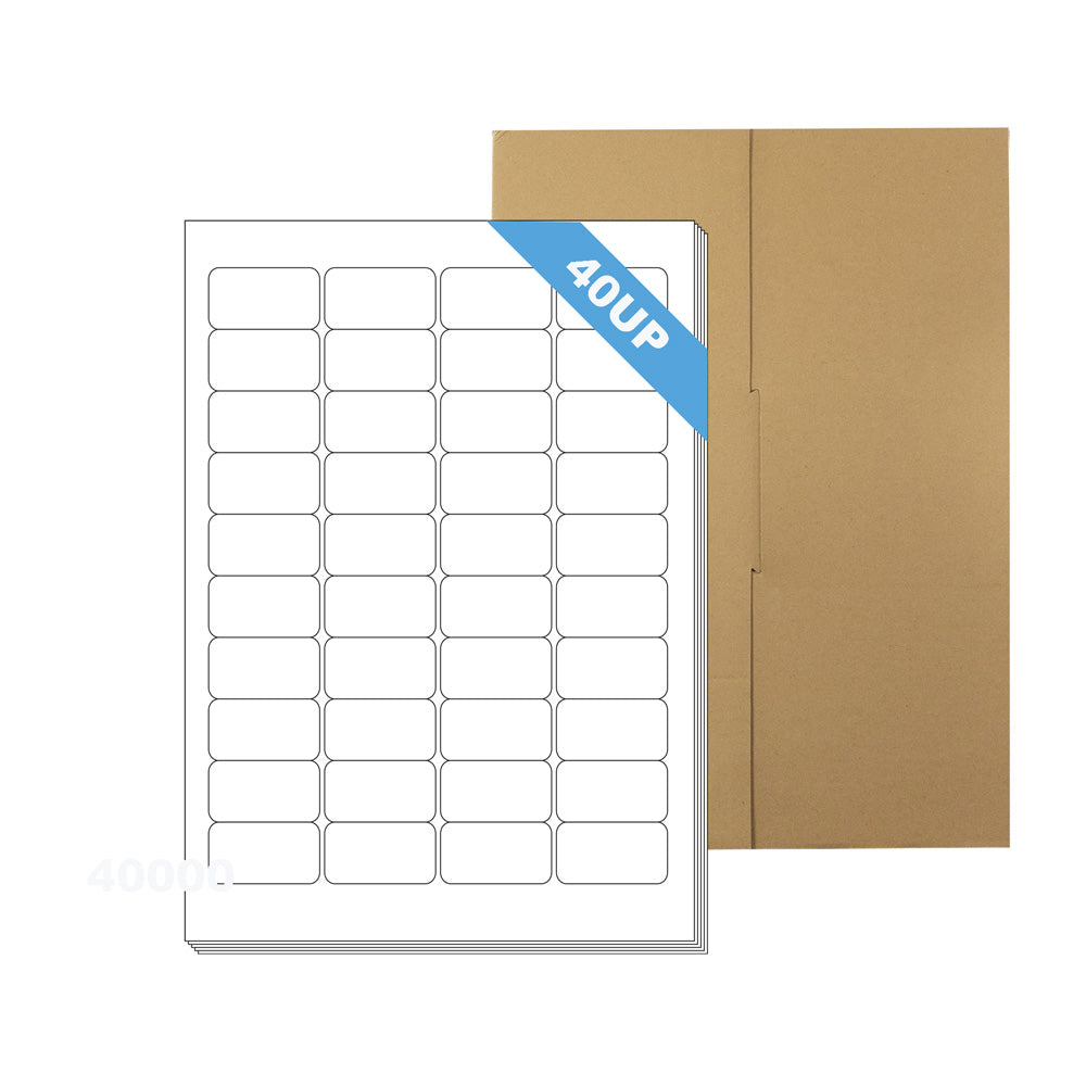 A4 Labels for Laser & Inkjet Printers - Printable Packaging, Shipping & Address Labels - Mailing Stickers - White 45.8 x 25.0mm 40 Labels Per Sheet-100 Sheets