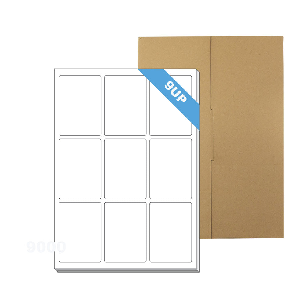 A4 Format Rectangle Labels 89 x 62mm 9 Labels Per Sheet-100 Sheets